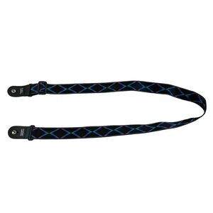 Planet Waves Purple Blue Black Argyle Diamond Pattern Nylon Web Leather Guitar S